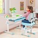 preview thumbnail 4 of 8, Gymax Kid's Study Desk & Chair Set Height Adjustable with Tilt Desktop