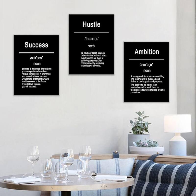 Inspirational Canvas Wall Art Poster Print Motivational Success