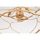 preview thumbnail 12 of 11, 15" Whispire Matte Gold 15-inch Ceiling Pendant Light with Caged Drum
