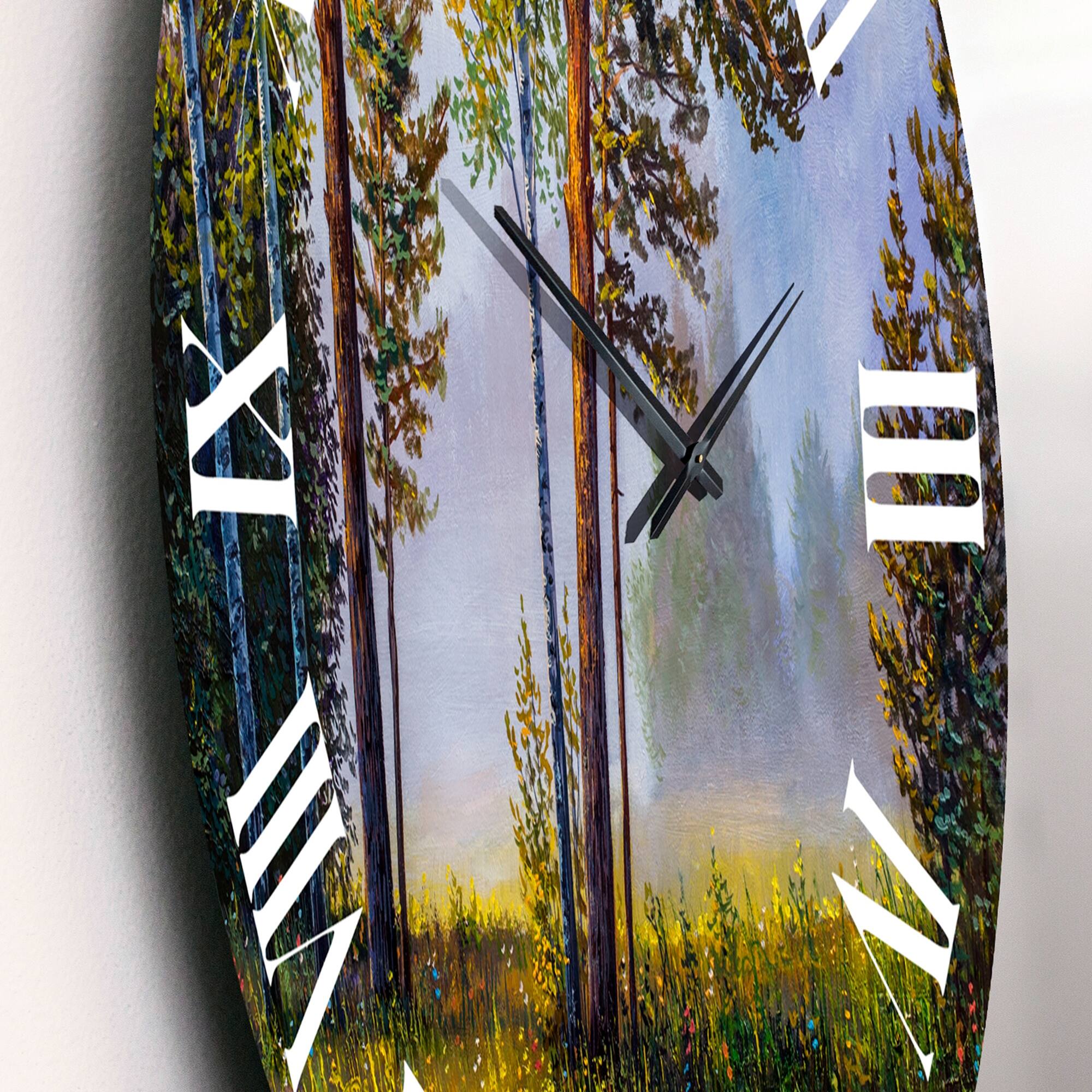 Designart 'Subtle Evening Light Through The Trees III' Lake House wall