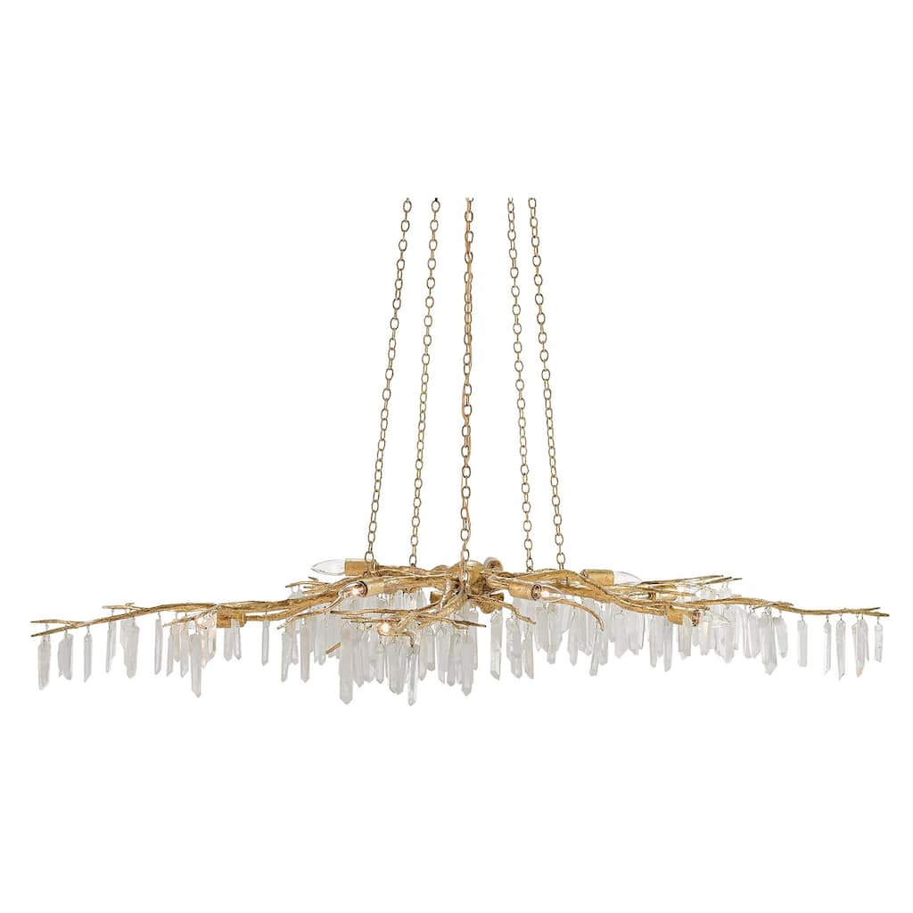 Currey & Company Forest Light Gold Chandelier - 8"h x 62"dia