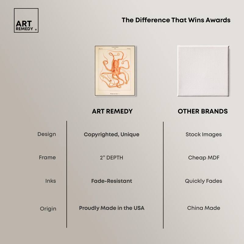 Verany The Octopus 1815 I Canvas by Art Remedy