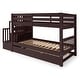 preview thumbnail 33 of 35, Taylor & Olive Trillium Twin over Twin Stairway Bunk Bed, Twin Trundle