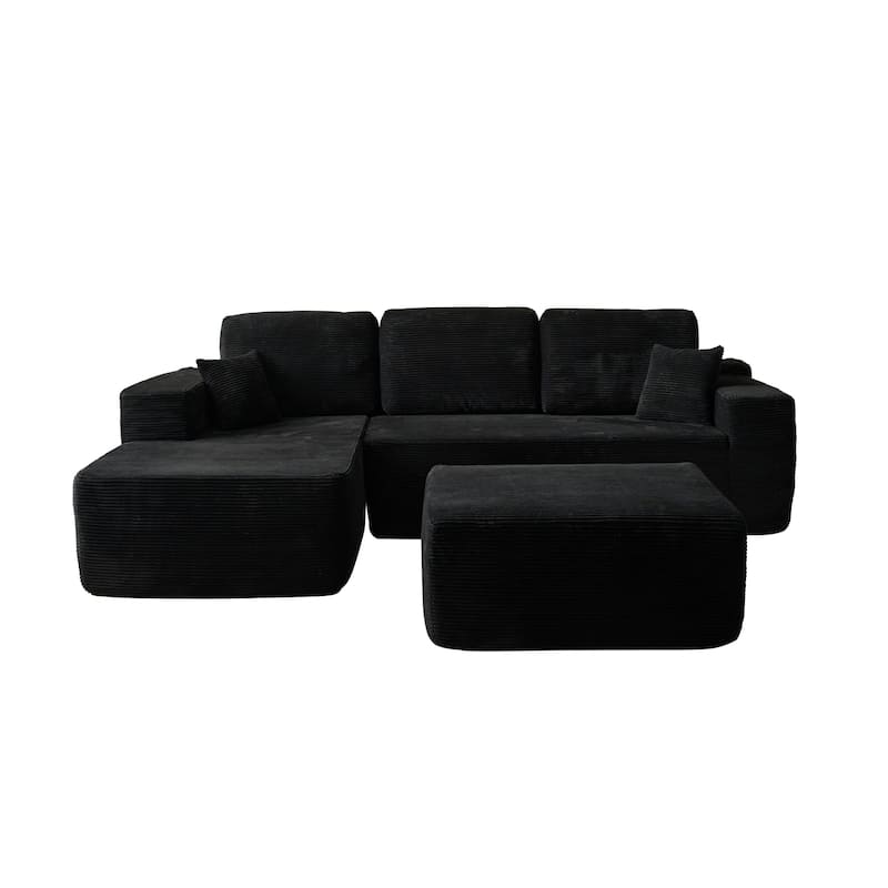 ​​OVIOS Lazy Chaise Lounge Sofa with Ottoman​