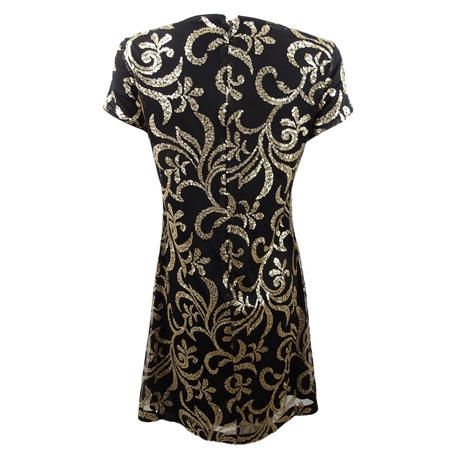 Kensie Women's Sequined Scroll T-Shirt Dress - Bed Bath & Beyond - 41455133