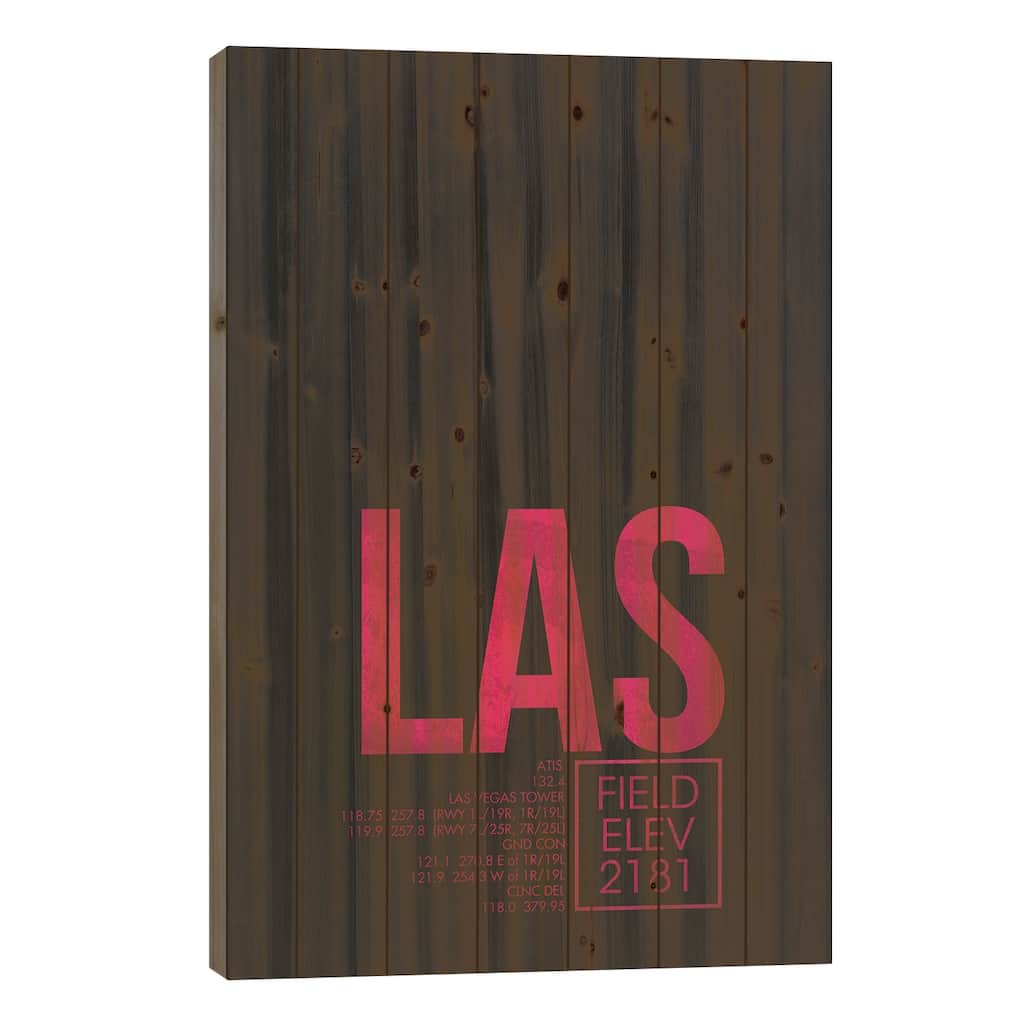Las Vegas (McCarran) Print On Wood by 08 Left - Multi-Color