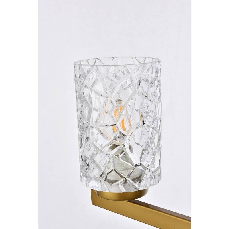 Cara 5 Light Bath Sconce with Clear Shade