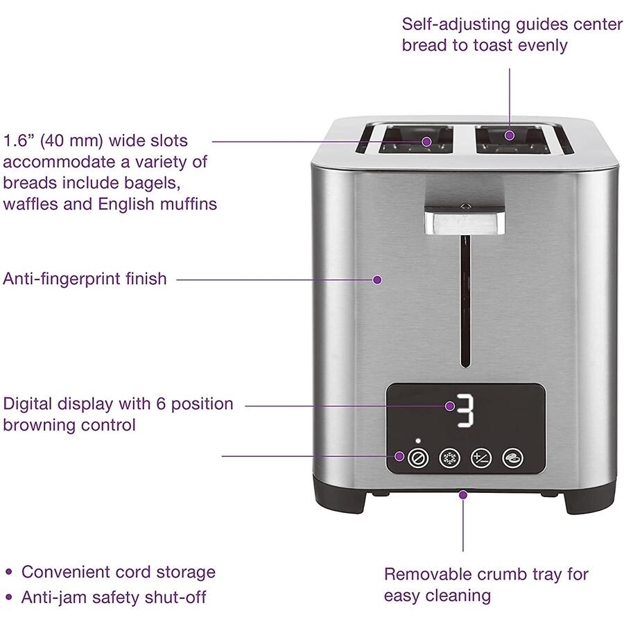 Long Slot Toaster - 2 Slice - Salton