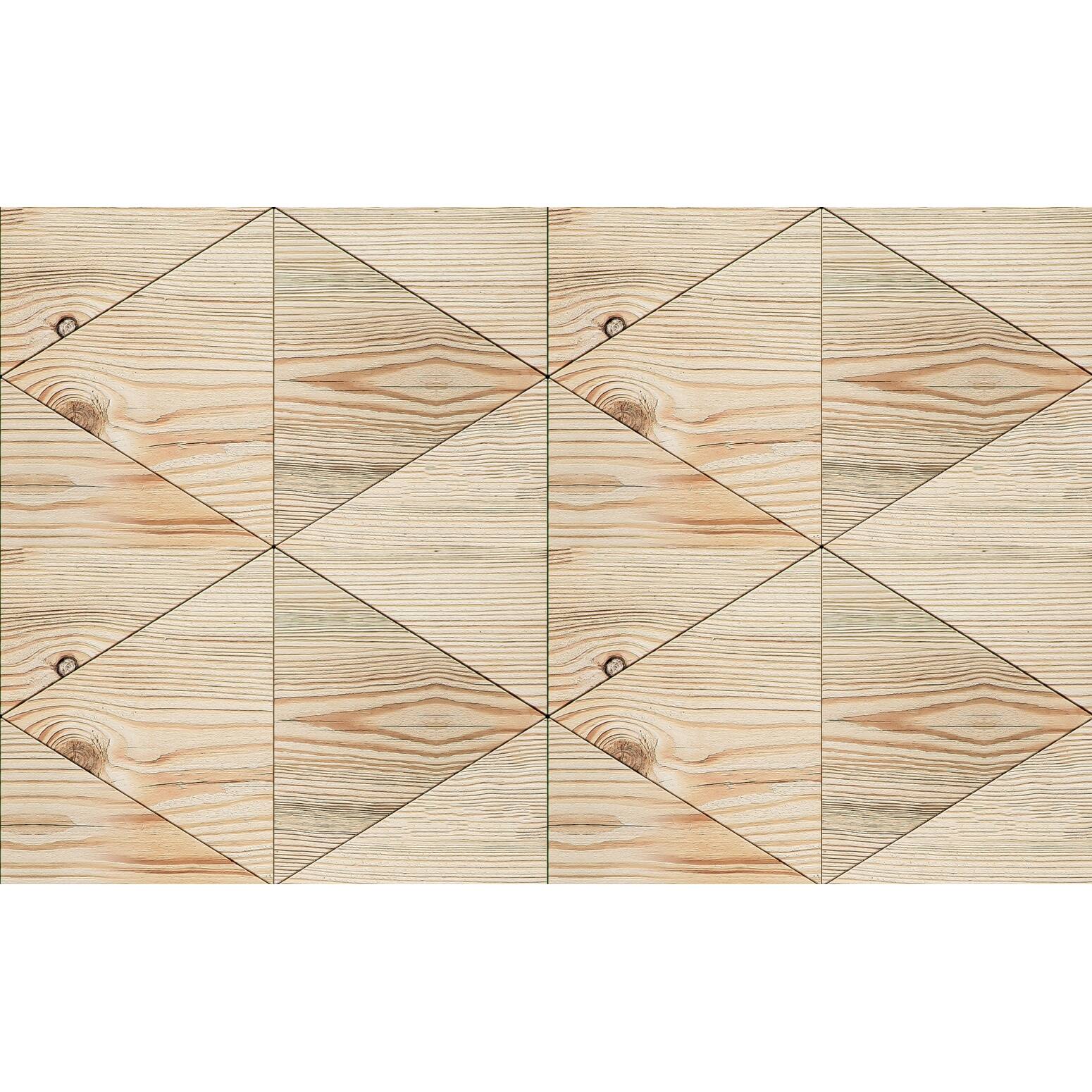 Candela Wood Parquet Removable Wallpaper 10'ft H x 24''inch W Bed