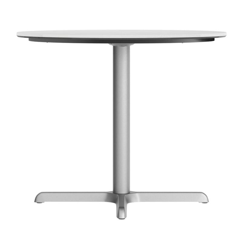 Commercial All-Weather HPL Tabletop with Crisscross Base - 36"W x 36"D x 31"H