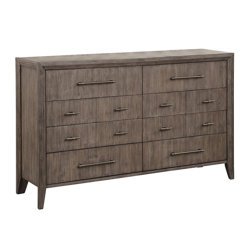 Bridgevine Home Avana 8-Drawer Dresser, No Assembly Required, Smoky Greige Finish