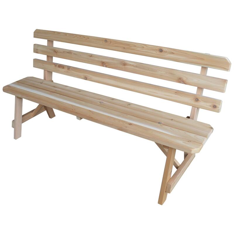 Cedar 6' Traditional Backed Bench