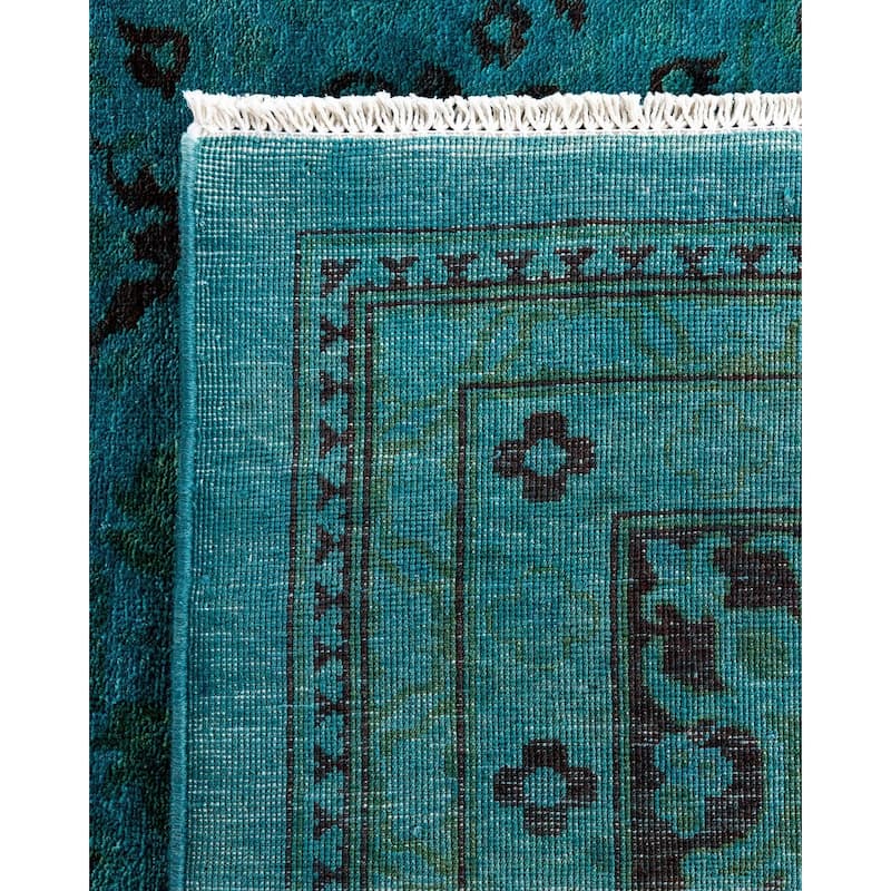 Contemporary Overdyed Wool Hand Knotted Area Rug - 9' 0" x 12' 0"