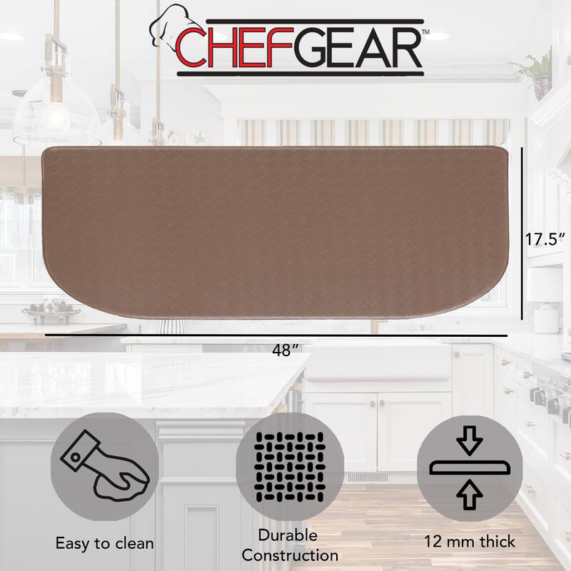 Chef Gear Playa Wedge Basketweave Anti-Fatigue Kitchen Wellness Mats