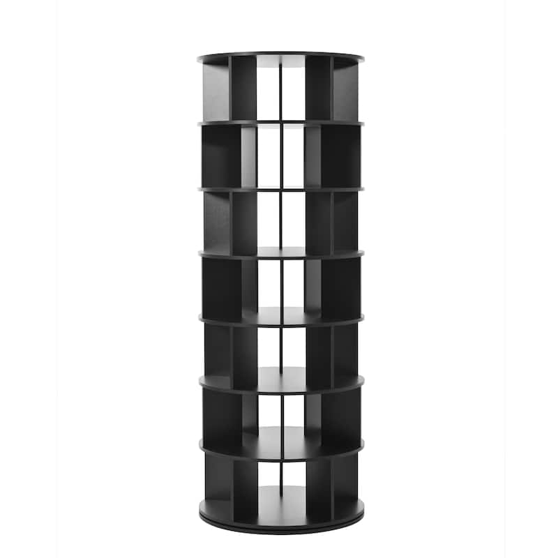7-Tier Rotating Shoe Rack Tower with 5 Grids Per Layer