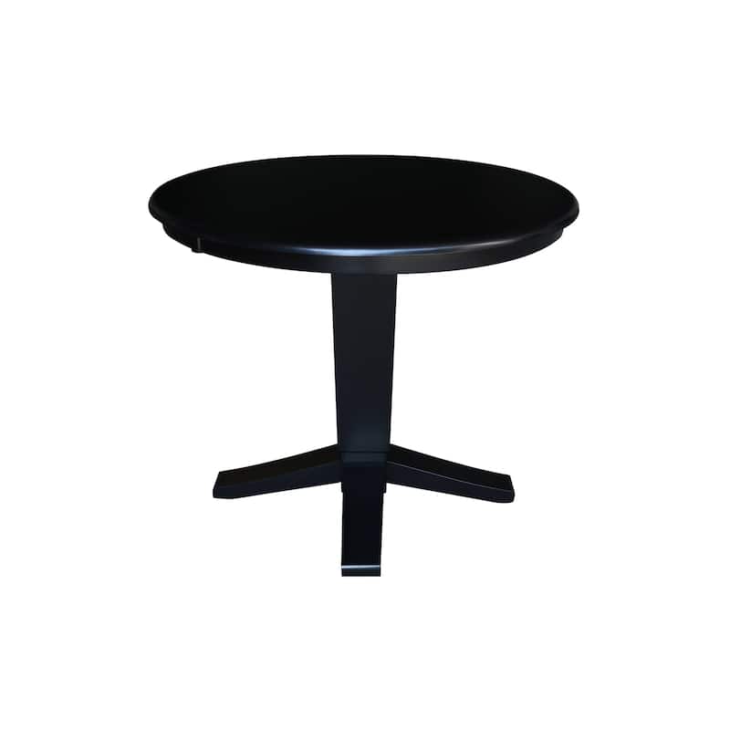 36 in Solid Wood Round Top Pedestal Dining Table