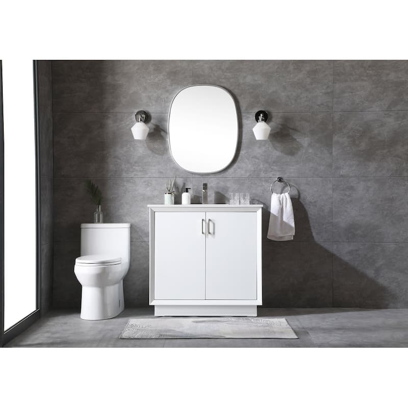 Elegant Lighting VF19636 Hayes 36" Free Standing Single Basin Vanity