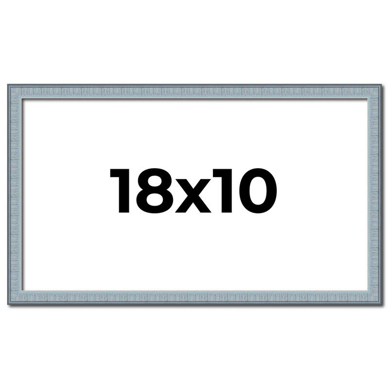 18x10 Frame Rustic Sky Blue Solid Wood Picture Frame | 0.75 Inch
