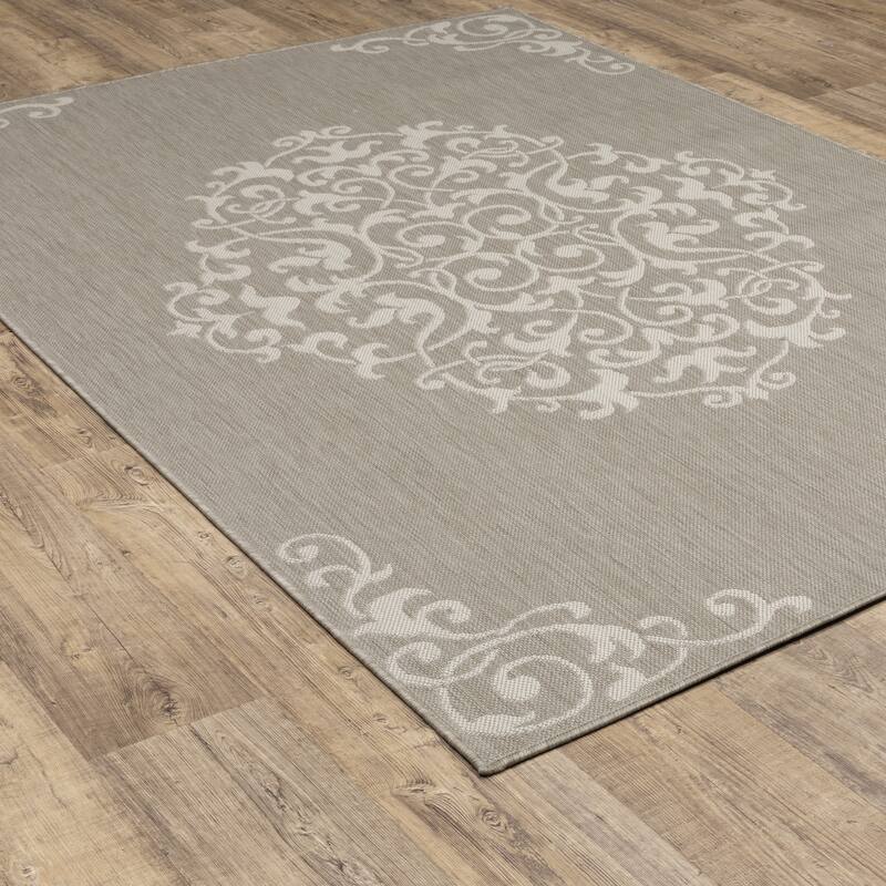 Vista Home Palmetto Center Medallion Indoor/ Outdoor Area Rug