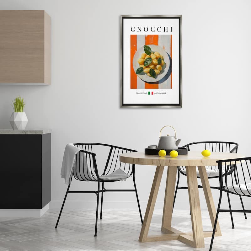 Stupell Traditional Gnocchi Pasta Framed Floater Canvas Wall Art Design By Andreas Magnusson
