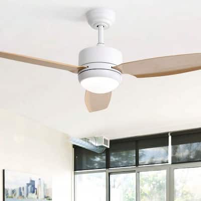 Oaks Aura 46 Inch Modern Farmhouse Ceiling Fan with Light, 6-speed Reversible DC Motor Ceiling Fan Light With Remote Control