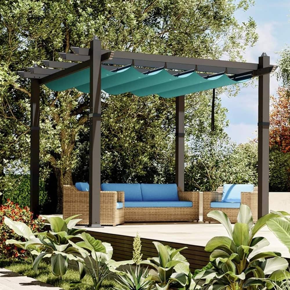 10x10 Ft Patio Outdoor Pergola and Gazebos for Existing Deck, Backyard Garden Porch