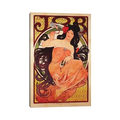 iCanvas "JOB Rolling Papers Advertisement, 1898" by Alphonse Mucha Canvas Print
