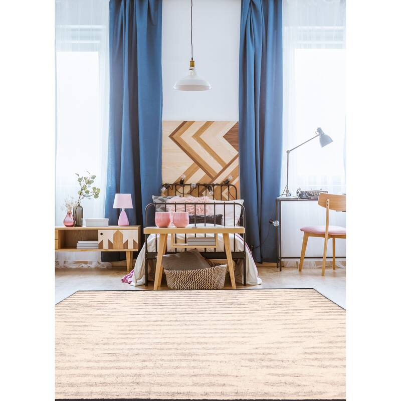 ECARPETGALLERY Hand-knotted Tangier Ivory Wool Rug - 8'1 x 10'0