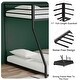 preview thumbnail 4 of 14, Black Classic Style Metal Bunk Bed with Exchangeable Ladder