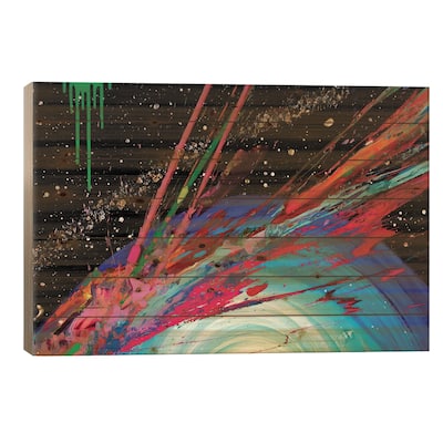 Sueño Cósmico Print On Wood by Goga Studio - Multi-Color