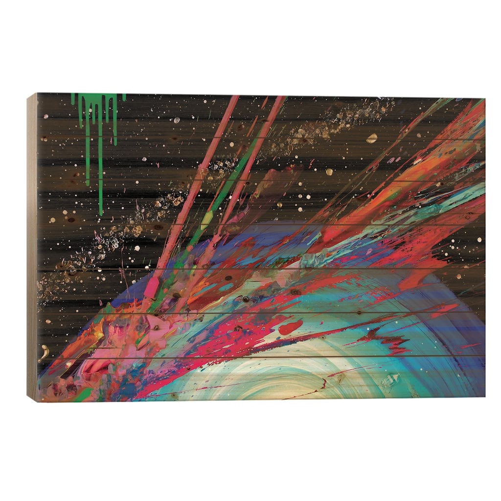 Sueño Cósmico Print On Wood by Goga Studio - Multi-Color