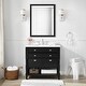 preview thumbnail 3 of 14, Elizabeth 36-inch Singe Sink Bathroom Vanity with Marble Top
