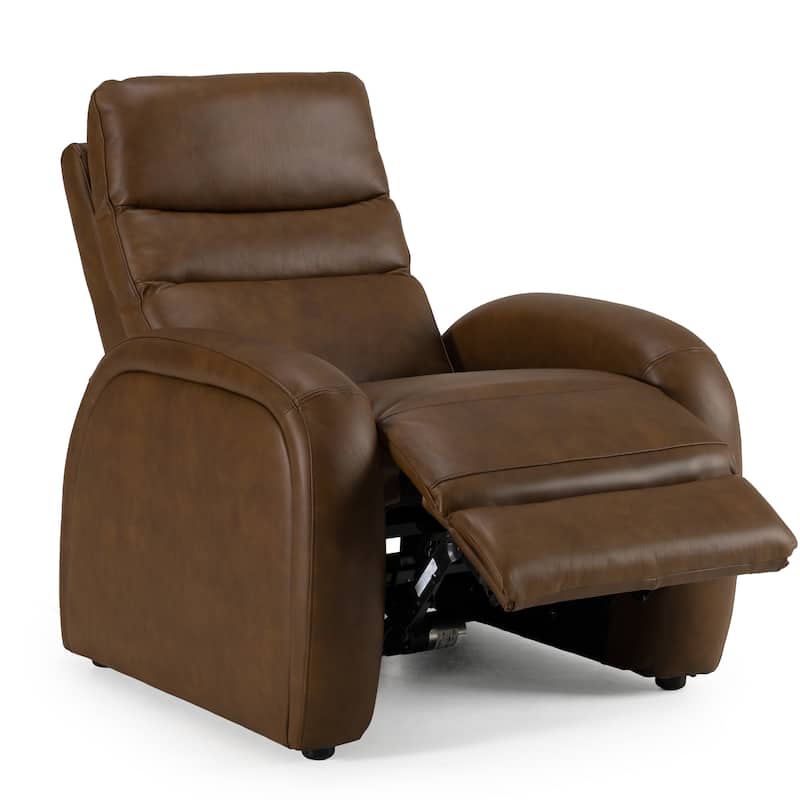Divani Casa Huslia Modern Brown Leather Zero Gravity Recliner Chair