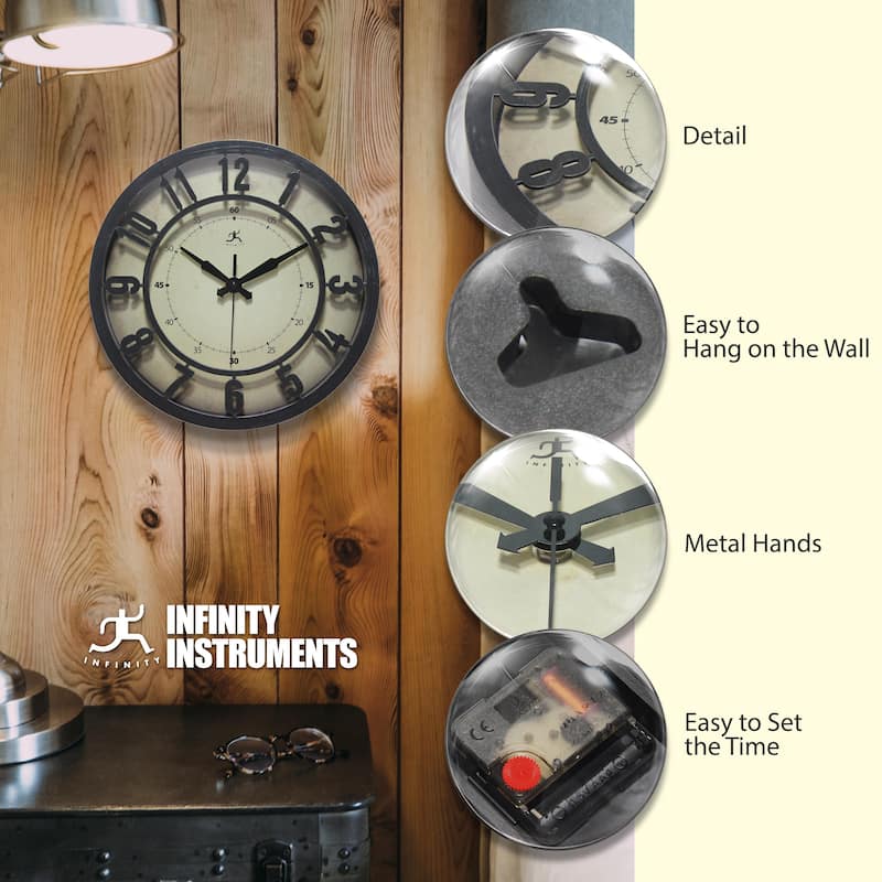 12" 3D Clock - 12.125 in.