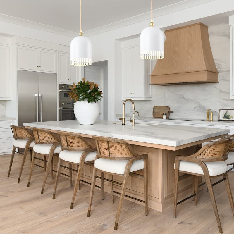 Modern 2-in-1 Dome Pendant or Flush Mount Light Openwork Iron Shade