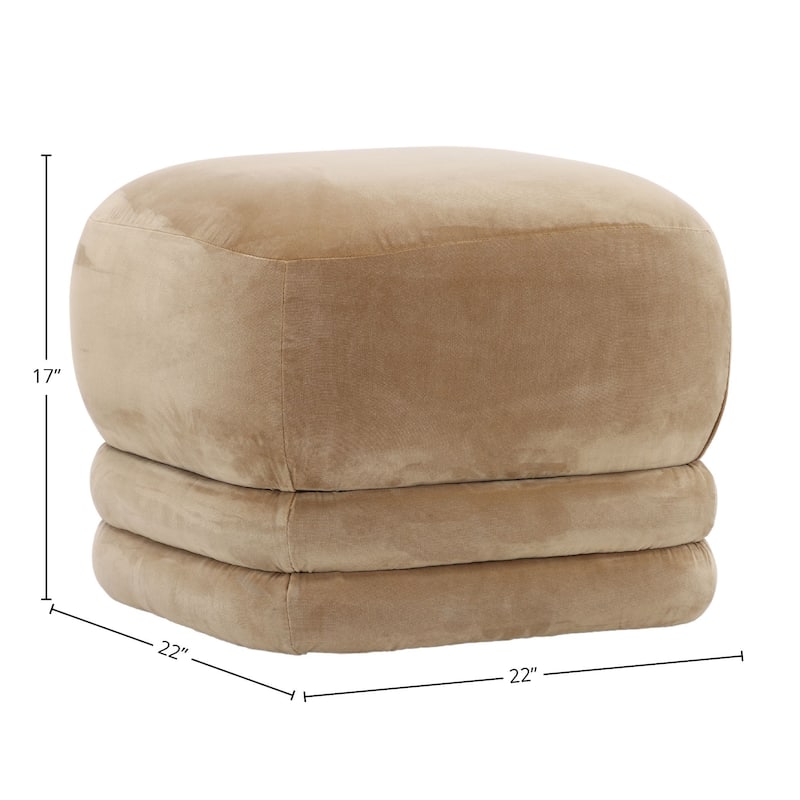 Miles Upholstered Ottoman, Camel