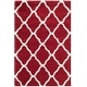 preview thumbnail 87 of 145, SAFAVIEH Hudson Shag Ariola Trellis 2-inch Thick Rug 4' x 6' - Red/Ivory