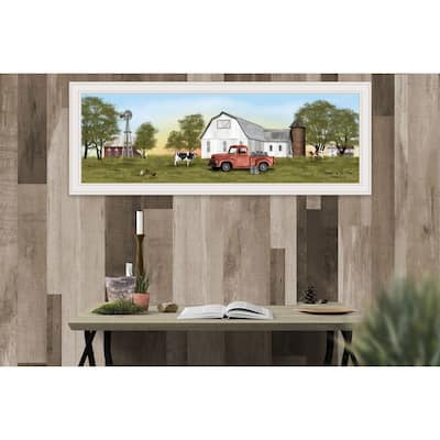 TrendyDecor4U Farmhouse "Summer on the Farm" Framed Print Wall Art by Billy Jacobs