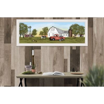 TrendyDecor4U Farmhouse "Summer on the Farm" Framed Print Wall Art by Billy Jacobs