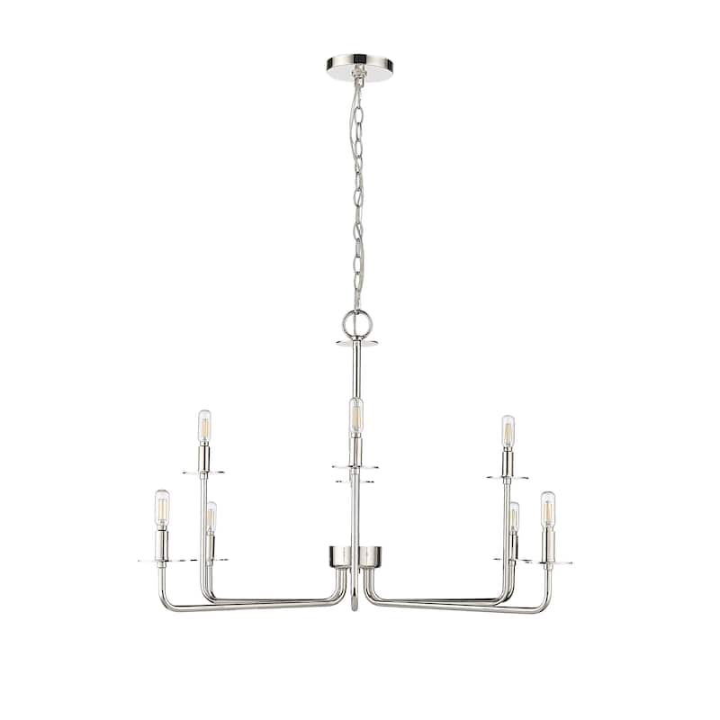Millennium Lighting Marceline 8/10 Chandelier Ceiling Light - 8 - Polished Nickel