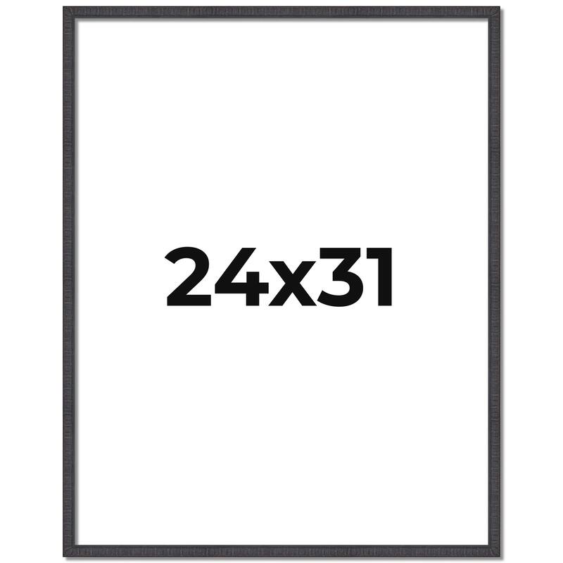 24x31 Frame Brown Solid Wood Picture Frame - Complete Modern Photo