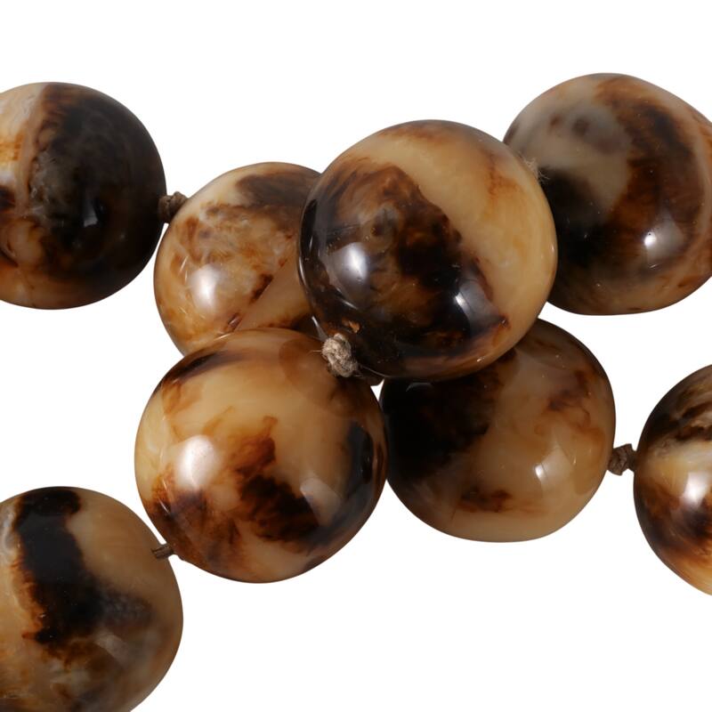 Resin Modern Decorative Beads with Jute Detailing and Textured Accents