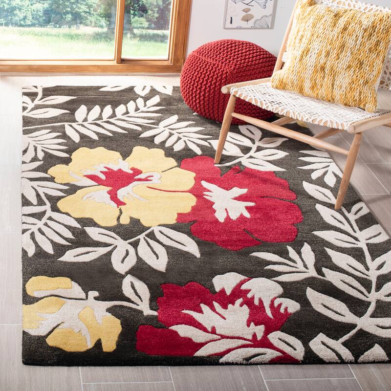 SAFAVIEH Handmade Soho Kacy N.Z. Wool Rug - 7'6" x 9'6" - Brown/Multi