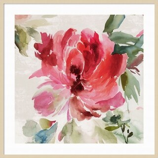 Fall Peony I by Asia Jensen Wood Framed Wall Art Print - Svelte Natural ...