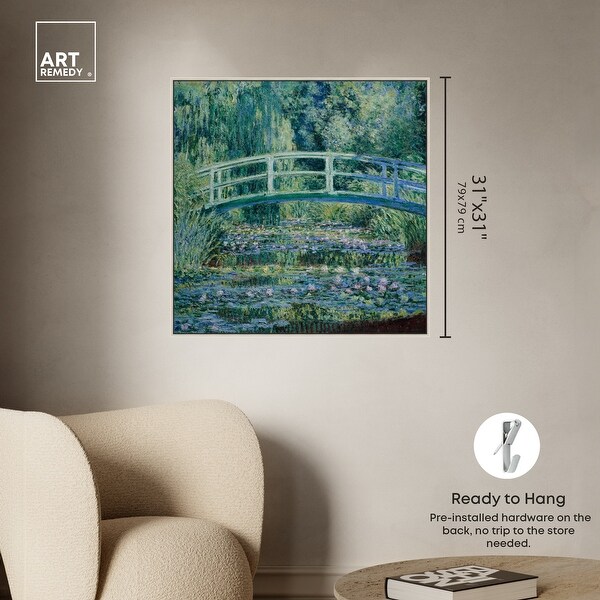 Monet-Water Lilies And Japanese Bridge Blue Monet Art Prints