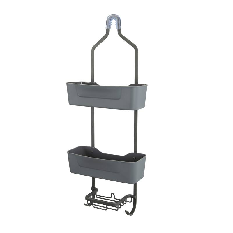 Bath Bliss Aluminum Shower Caddy in Grey