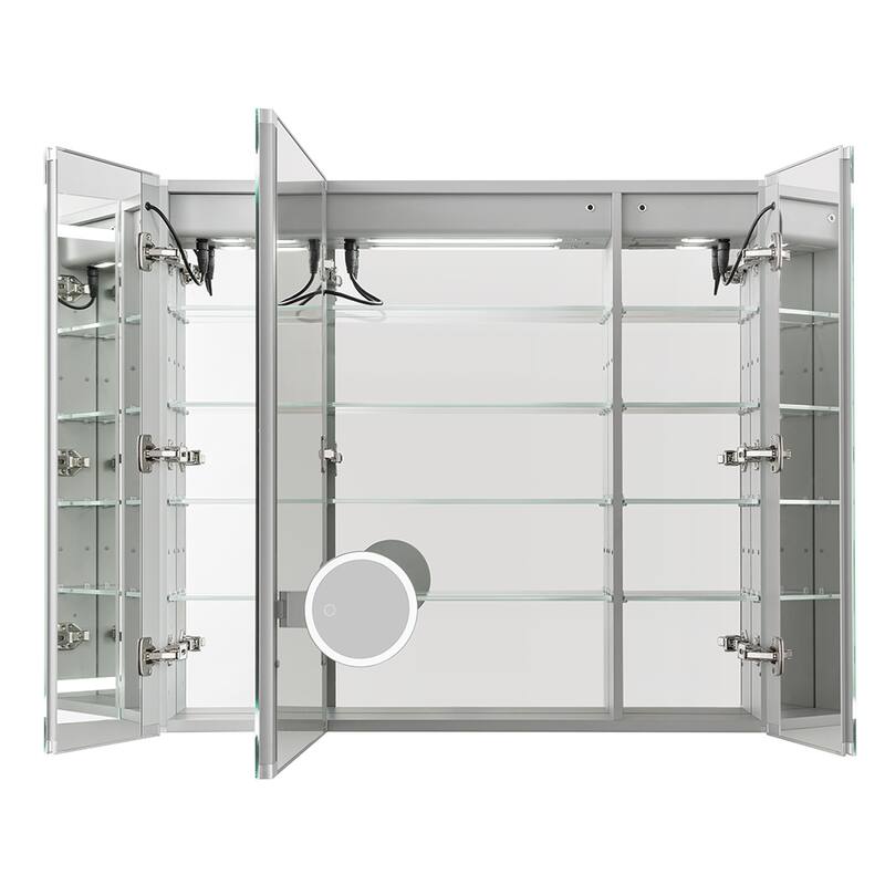 Medicine Cabinet With Light 40W x 36H x 5D - 40"x36"x5" - 40"x36"x5" - Glass Finish - Clear