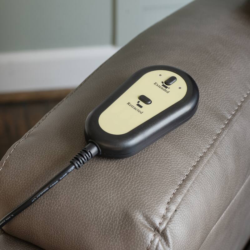 Gilbert Mushroom Faux Leather Power Lift Massage Recliner