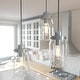 preview thumbnail 1 of 16, Hunter Devon Park 3-Light Round Cluster Pendant - Kitchen Island, Dining Room, Entry - Farmhouse, Rustic Brushed Nickel