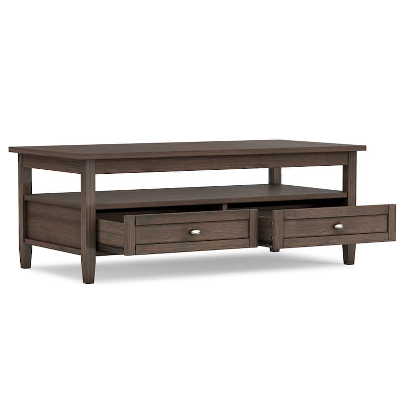 WYNDENHALL Norfolk Wood Transitional Coffee Table - 48 Inches wide